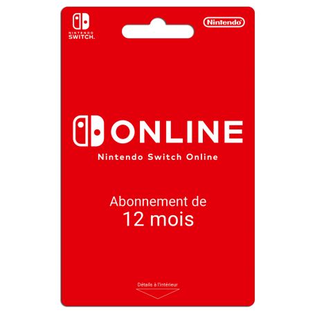 Abonnement Nintendo Switch Online - 12 mois