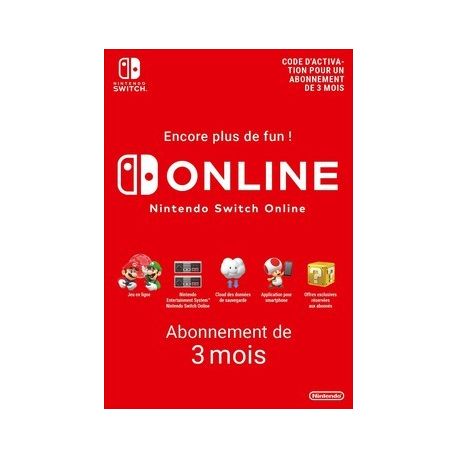 Abonnement Nintendo Switch Online - 3 mois